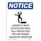 Signmission OSHA Notice Sign, 10" H, 7" W, Rigid Plastic, Ladder To Roof Access Sign With Symbol, Portrait OS-NS-P-710-V-13951 - alternate 1